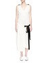 Main View - Click To Enlarge - VICTORIA BECKHAM - Asymmetric ruched apron midi dress