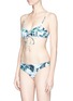 Figure View - Click To Enlarge - MARA HOFFMAN - Sea tree print lace-up cami bikini top