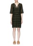 Main View - Click To Enlarge - FIGUE - 'Marlin' tassel tie geometric eyelet lace dress