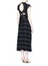 Figure View - Click To Enlarge - PROENZA SCHOULER - Tie open back pinstripe crepe dress
