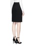 Back View - Click To Enlarge - ALEXANDER WANG - Lace-up split pencil skirt