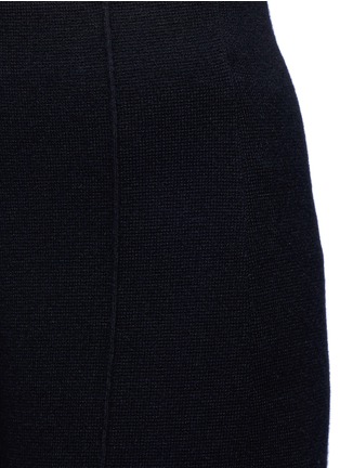 Detail View - Click To Enlarge - MO&CO. EDITION 10 - Wool rib knit cropped wide leg pants
