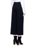 Back View - Click To Enlarge - MO&CO. EDITION 10 - Wool rib knit cropped wide leg pants