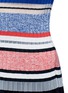 Detail View - Click To Enlarge - MRZ - Mesh insert contrast stripe knit top