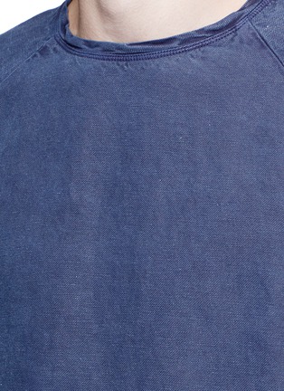 Detail View - Click To Enlarge - 1.61 - 'E.K.' raw edge cotton-linen twill top