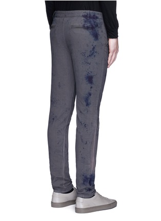 Back View - Click To Enlarge - 1.61 - 'B.E.' slim fit stained effect pants
