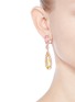 Figure View - Click To Enlarge - ANABELA CHAN - 'Rose Papillon' detachable citrine 18k rose gold drop earrings