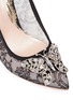 Detail View - Click To Enlarge - ARUNA SETH - 'Farfalla' crystal pavé butterfly chantilly lace pumps