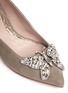 Detail View - Click To Enlarge - ARUNA SETH - 'Farfalla' crystal pavé butterfly suede flats