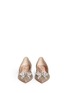 Front View - Click To Enlarge - ARUNA SETH - 'Farfalla' crystal pavé butterfly suede flats