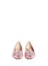 Front View - Click To Enlarge - ARUNA SETH - 'Liana' crystal butterfly satin peep toe flats