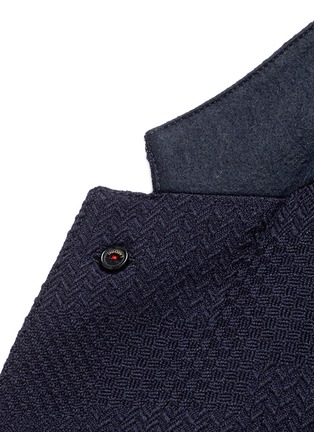 Detail View - Click To Enlarge - LARDINI - Python wool jacquard soft blazer