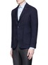 Front View - Click To Enlarge - LARDINI - Python wool jacquard soft blazer