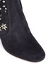 Detail View - Click To Enlarge - VALENTINO GARAVANI - 'Astro Couture' galaxy foil print embroidered suede boots