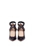 Front View - Click To Enlarge - VALENTINO GARAVANI - 'Love Latch' cross ankle strap leather pumps