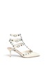 Main View - Click To Enlarge - VALENTINO GARAVANI - 'Star Studded' cabochon patent leather pumps
