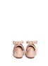 Back View - Click To Enlarge - VALENTINO GARAVANI - 'Love Latch' cross ankle strap leather skimmer flats