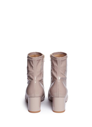 Back View - Click To Enlarge - VALENTINO GARAVANI - Stretch patent leather boots