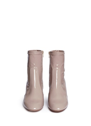 Front View - Click To Enlarge - VALENTINO GARAVANI - Stretch patent leather boots