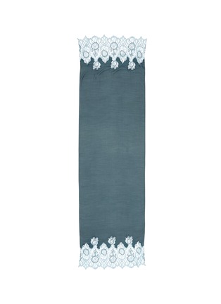 Main View - Click To Enlarge - VALENTINO GARAVANI - Floral lace trim modal-silk-cashmere scarf