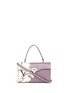 Main View - Click To Enlarge - VALENTINO GARAVANI - 'Rockstud' floral print patch leather satchel