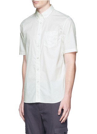 Front View - Click To Enlarge - RAG & BONE - Neon dot scratched button Oxford shirt