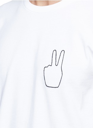 Detail View - Click To Enlarge - RAG & BONE - 'Peace' embroidery T-shirt