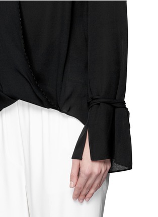 Detail View - Click To Enlarge - 3.1 PHILLIP LIM - Bow tie sleeve silk crepe blouse