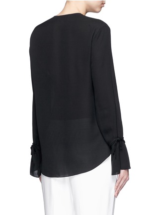 Back View - Click To Enlarge - 3.1 PHILLIP LIM - Bow tie sleeve silk crepe blouse