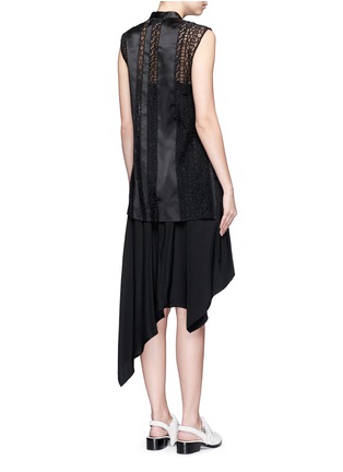 Back View - Click To Enlarge - 3.1 PHILLIP LIM - Silk twill embroidered vest overlay dress