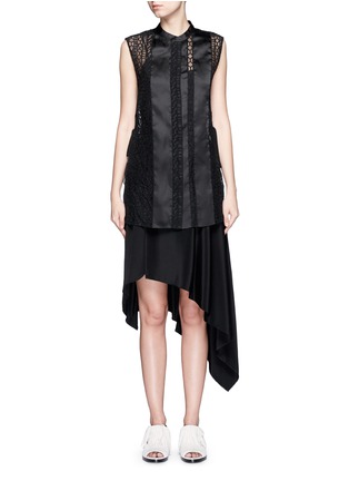 Main View - Click To Enlarge - 3.1 PHILLIP LIM - Silk twill embroidered vest overlay dress