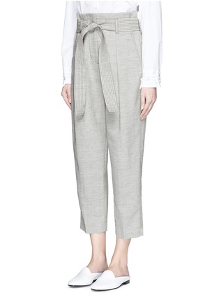 Front View - Click To Enlarge - 3.1 PHILLIP LIM - Paperbag waist wool-linen pants