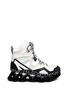 Main View - Click To Enlarge - MARC BY MARC JACOBS SHOES - 'Ninja' zigzag rubber platform leather sneakers
