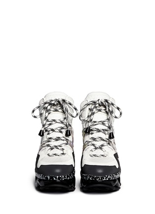 Figure View - Click To Enlarge - MARC BY MARC JACOBS SHOES - 'Ninja' zigzag rubber platform leather sneakers