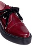 Detail View - Click To Enlarge - MARC BY MARC JACOBS SHOES - 'Kent' velvet tie platform leather creepers