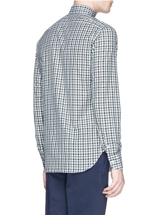 Back View - Click To Enlarge - ISAIA - Check cotton broadcloth shirt