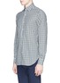 Front View - Click To Enlarge - ISAIA - Check cotton broadcloth shirt