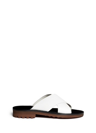 Main View - Click To Enlarge - CLERGERIE - 'Bart' crisscross strap sandals