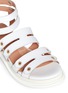 Detail View - Click To Enlarge - CLERGERIE - 'Caroube' grommet notched strap leather sandals