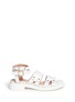 Main View - Click To Enlarge - CLERGERIE - 'Caroube' grommet notched strap leather sandals