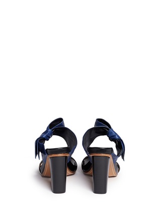 Back View - Click To Enlarge - CHLOÉ - 'Cerro' bow tie nappa leather sandals