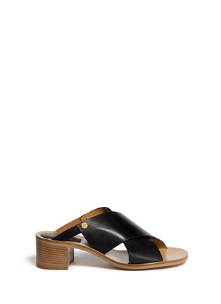 Main View - Click To Enlarge - CHLOÉ - Cross vamp leather mule sandals