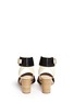 Back View - Click To Enlarge - CHLOÉ - Contrast leather ankle strap sandals