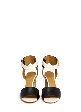 Figure View - Click To Enlarge - CHLOÉ - Contrast leather ankle strap sandals