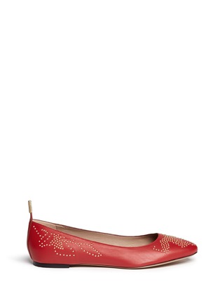Main View - Click To Enlarge - CHLOÉ - 'Susannah' stud leather flats