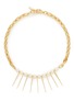 Main View - Click To Enlarge - JOOMI LIM - 'Vertigo' geometric metal fretwork pearl necklace