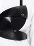 Detail View - Click To Enlarge - ZANA BAYNE - 'Cateye' leather bra