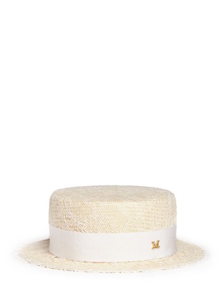 Main View - Click To Enlarge - MAISON MICHEL - 'Auguste' lace straw boater hat