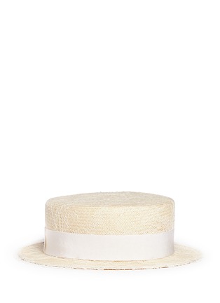 Figure View - Click To Enlarge - MAISON MICHEL - 'Auguste' lace straw boater hat