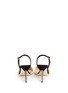 Back View - Click To Enlarge - JIMMY CHOO - 'Davit' patent leather suede slingback pumps